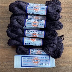 Moth Repellent Needlepoint Wool Yarn ,made in England, lot of 15 Skeins